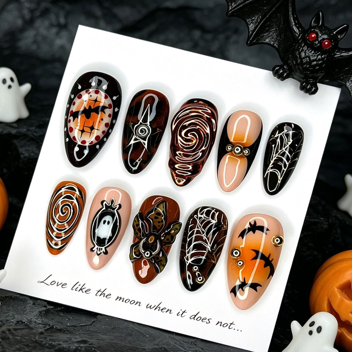 Halloween-Themen Press-On Nageldesign