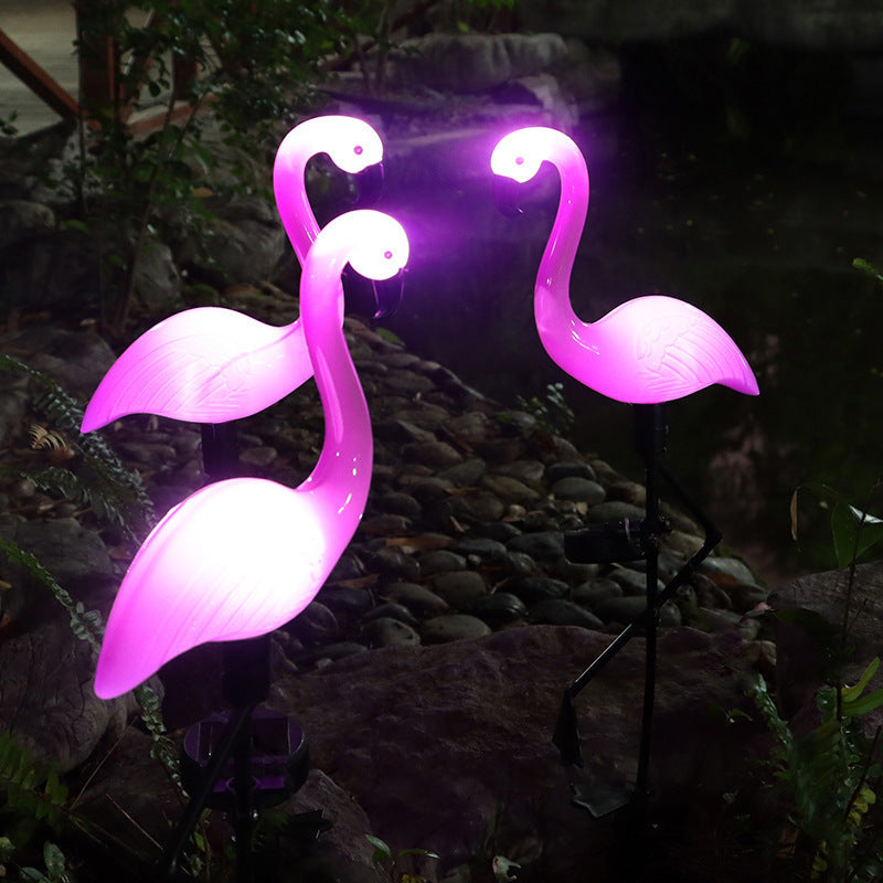Dekorativer Solar-Flamingo-Rasenstecker mit verstellbarem Arm Brehn