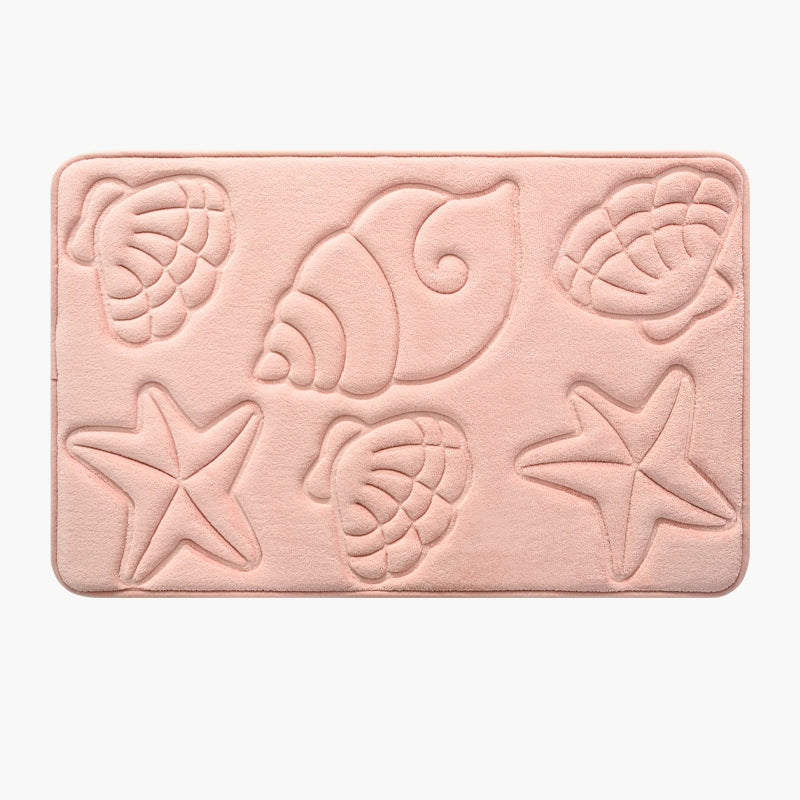 Küstenmotiv Muschel Design Badezimmerteppich Brehn