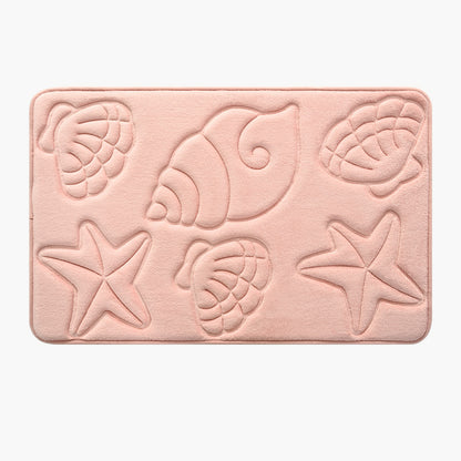 Küstenmotiv Muschel Design Badezimmerteppich Brehn
