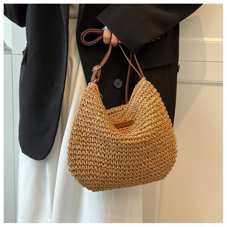 Handtasche Aus Hochwertigem Makramee mit Gepolstertem Schulterrie Brehn
