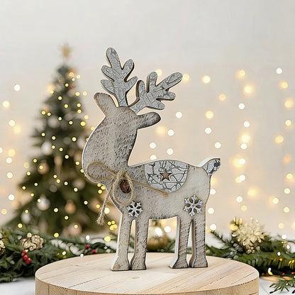 Holz-Rentier-Figurine