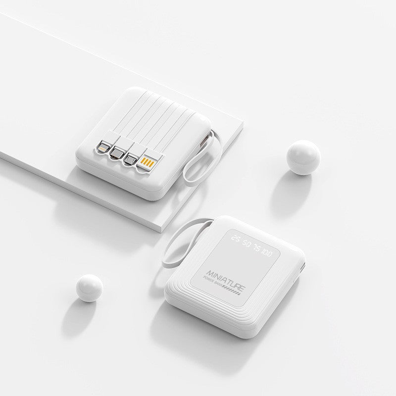 Mini Powerbank mit integriertem Multifunktionsladekabel Brehn