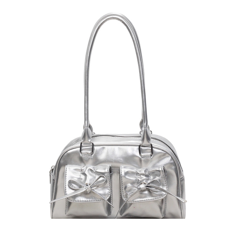 Modische lackierte Lederhandtasche