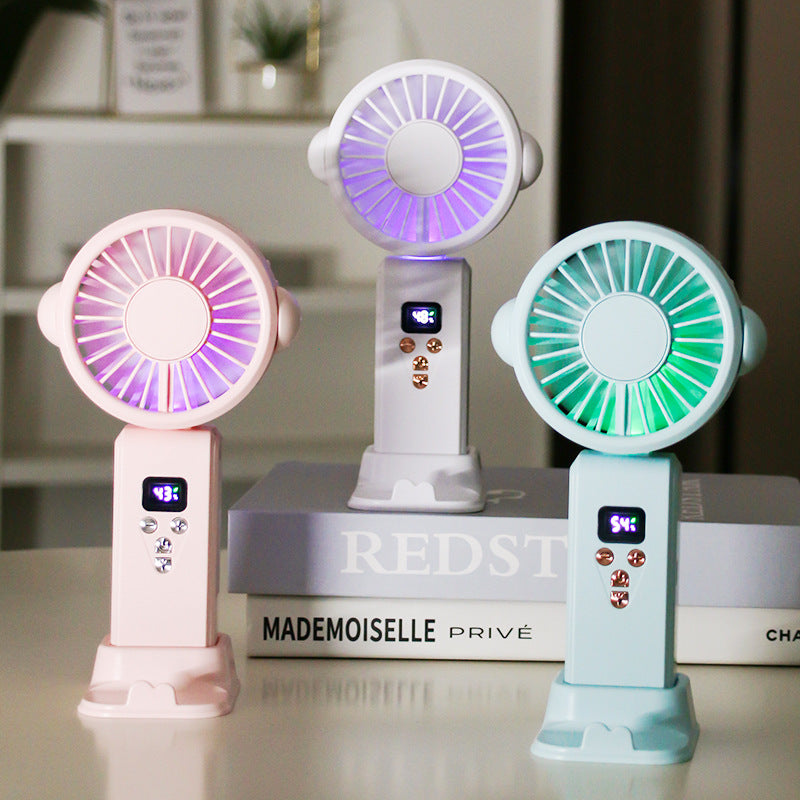 Damen tragbarer Tischventilator mit LED-Hintergrundbeleuchtung Brehn