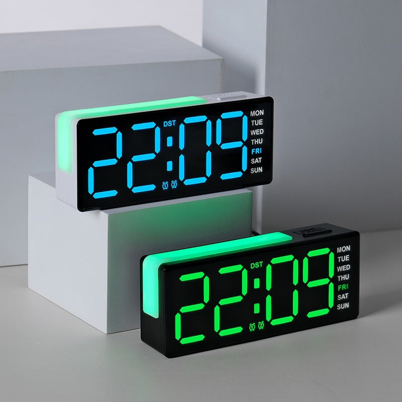 Digitaler Led Wecker mit Integrierter Temperatur- und Wochentagsanzeige Brehn