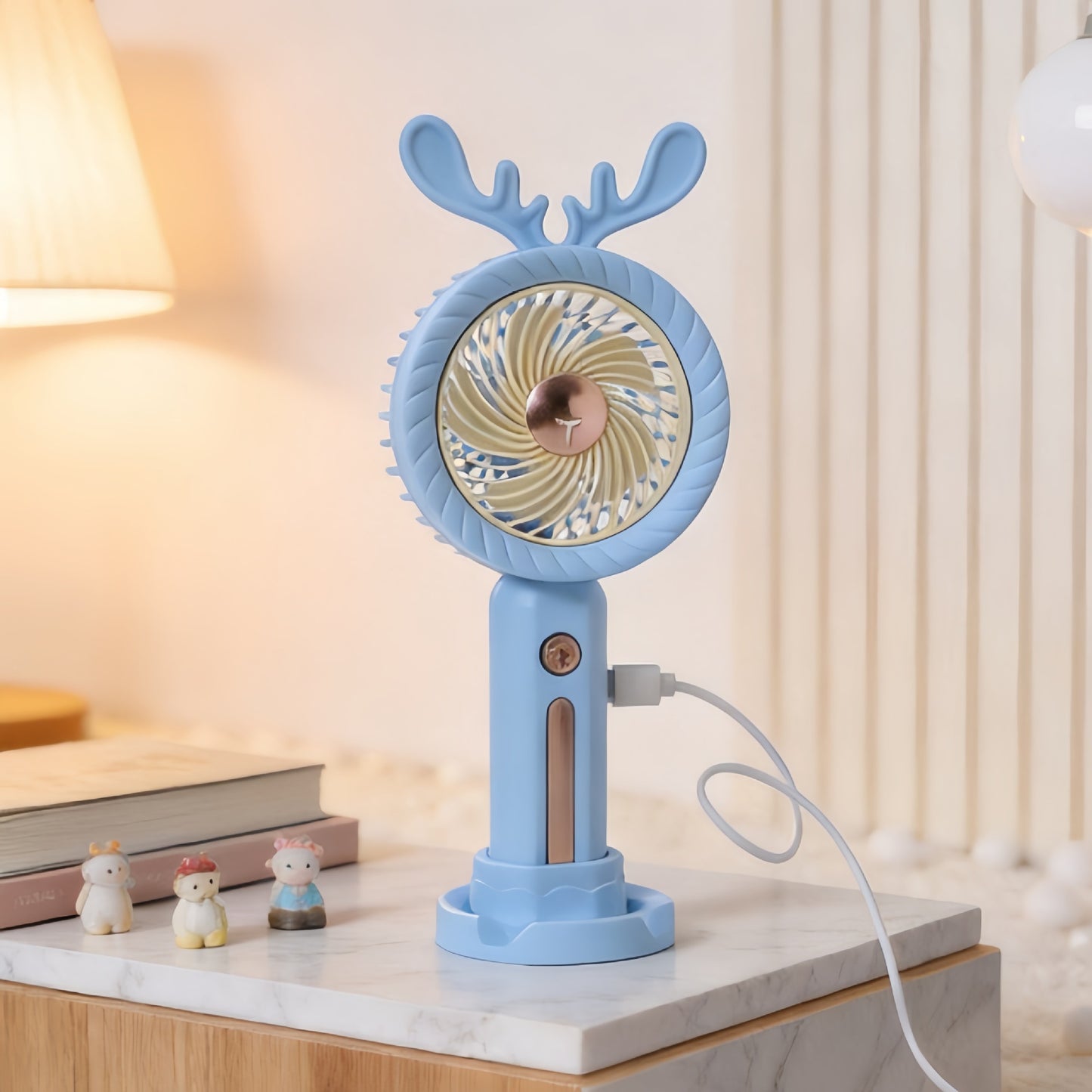 Damen Tragbarer Handventilator mit kreativem Geweih-Design Brehn