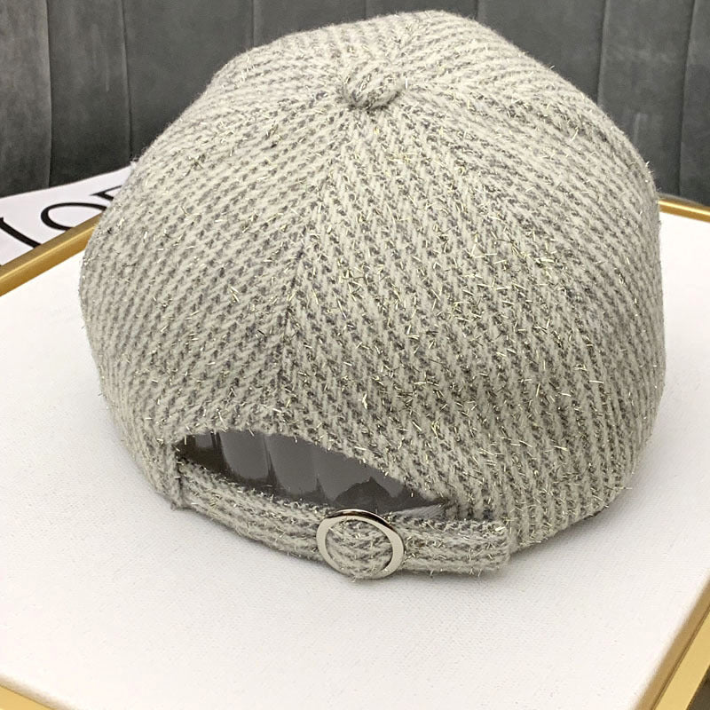 Damen Strukturierter Strick Baseballcap Brehn