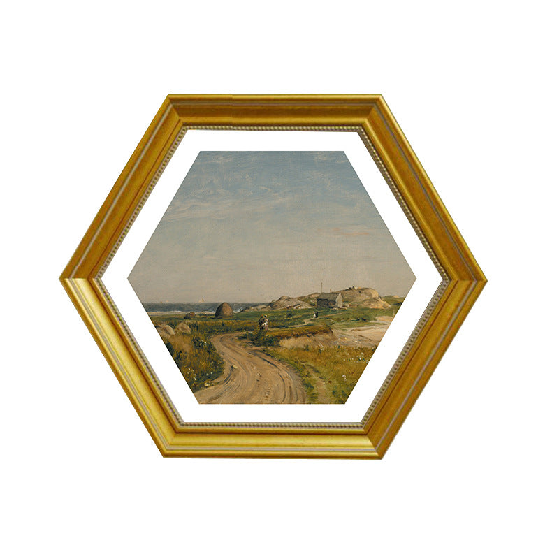 Hexagonale Beschichtete Landschafts Kunst