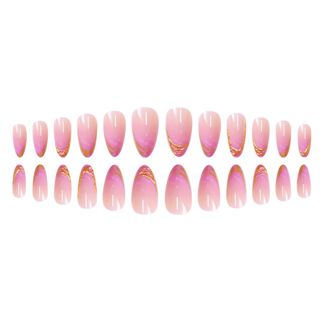 Künstlerisches Stiletto Press-On Nagelset Brehn