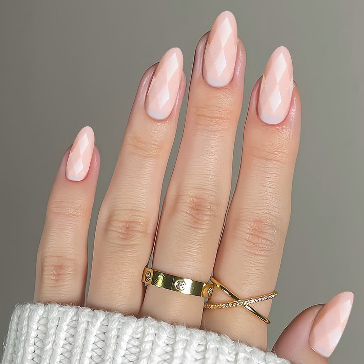 Diamantförmige Glänzende Nail Extensions Brehn
