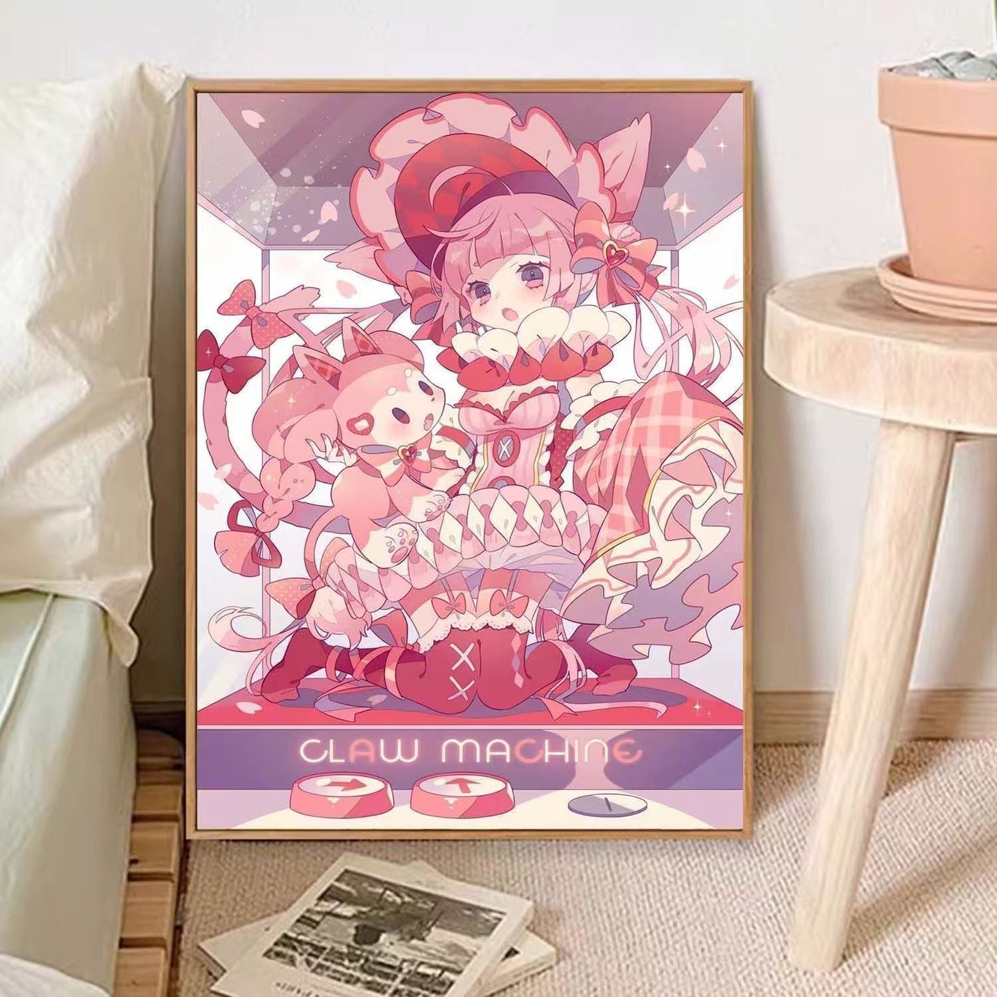 Verspielt Anime-inspirierten Leinwand Kunstdruck Brehn