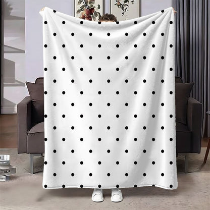 Gemütliche Pünktchen Fleece Wurfdecke