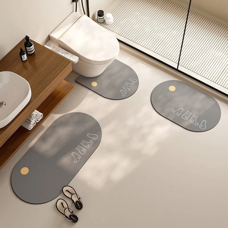 Modernes Badezimmer Rutschfeste Bereichsmatte Set Brehn