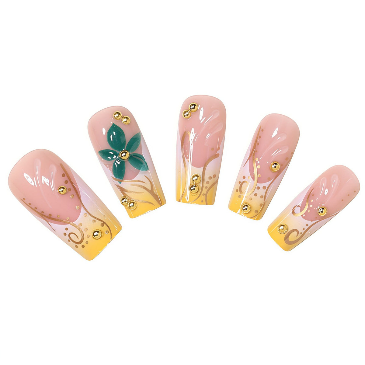 Elegante florale Nagelverlängerungen Brehn