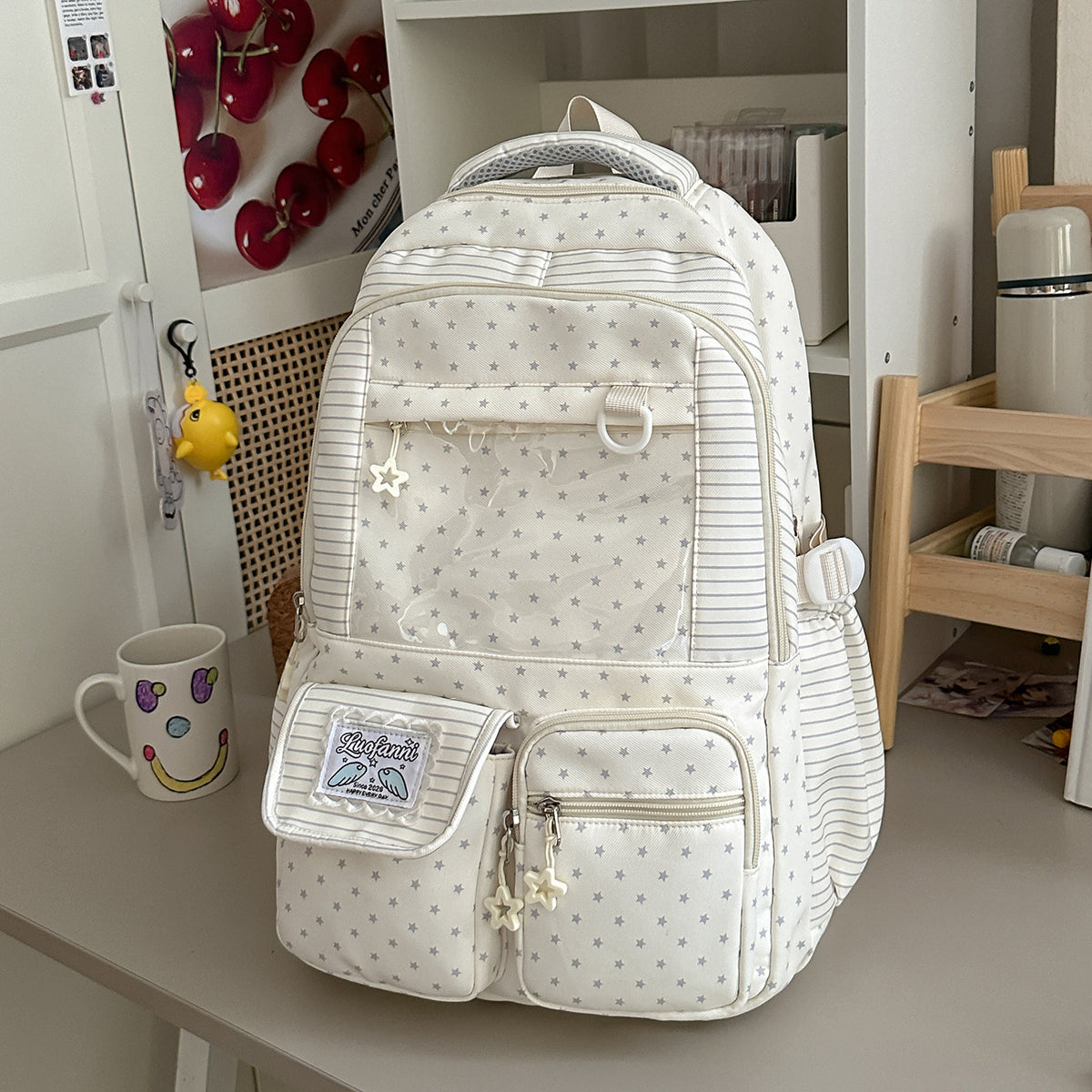 Stylische Multifunktionale Sternenprint Rucksack Brehn