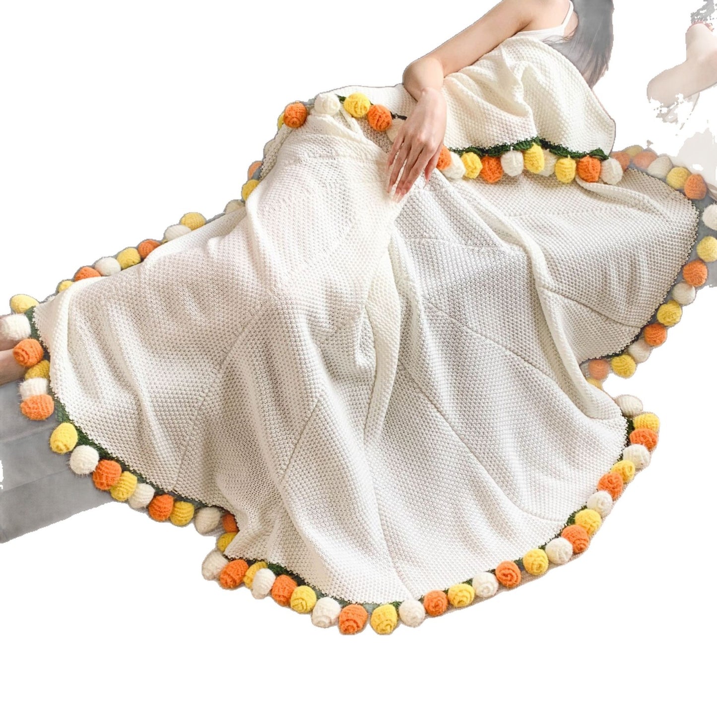 Kuscheliger Blumen-Strickschal Brehn