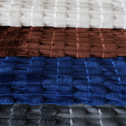 Damen luxuriöse Plüsch-Decke mit texturiertem Design Brehn