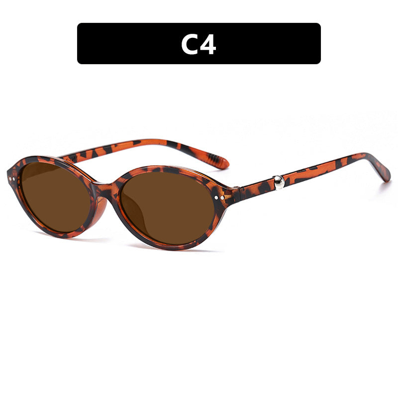 Damen trendige Sonnenbrille im ovalen Design mit UV-Schutz Brehn