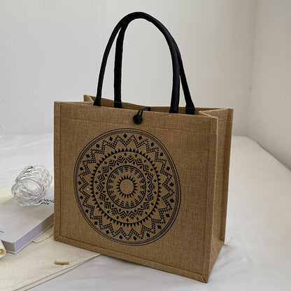 Lässige Jute-Einkaufs-Tasche
