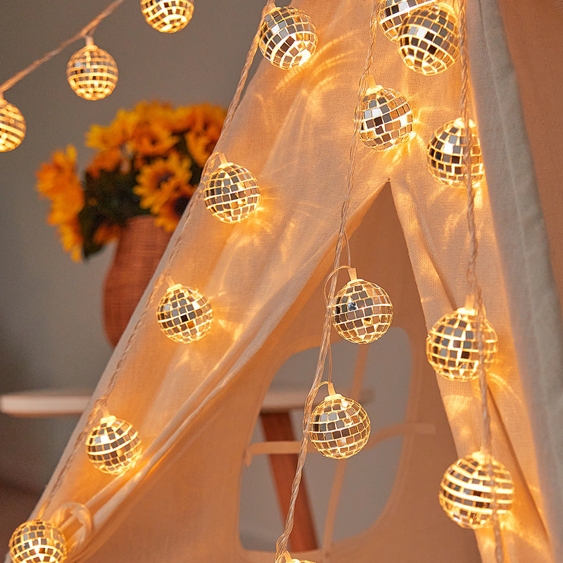 Dekorative Lichterkette mit Diskokugel-Design Brehn