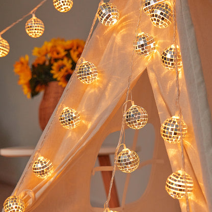 Dekorative Lichterkette mit Diskokugel-Design Brehn