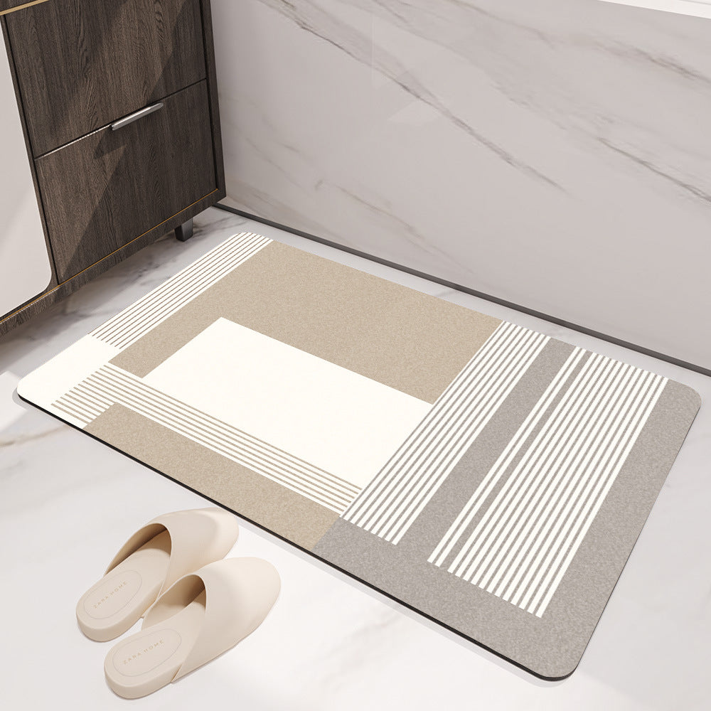 Texturiertes abstraktes Design Badezimmermatte Brehn