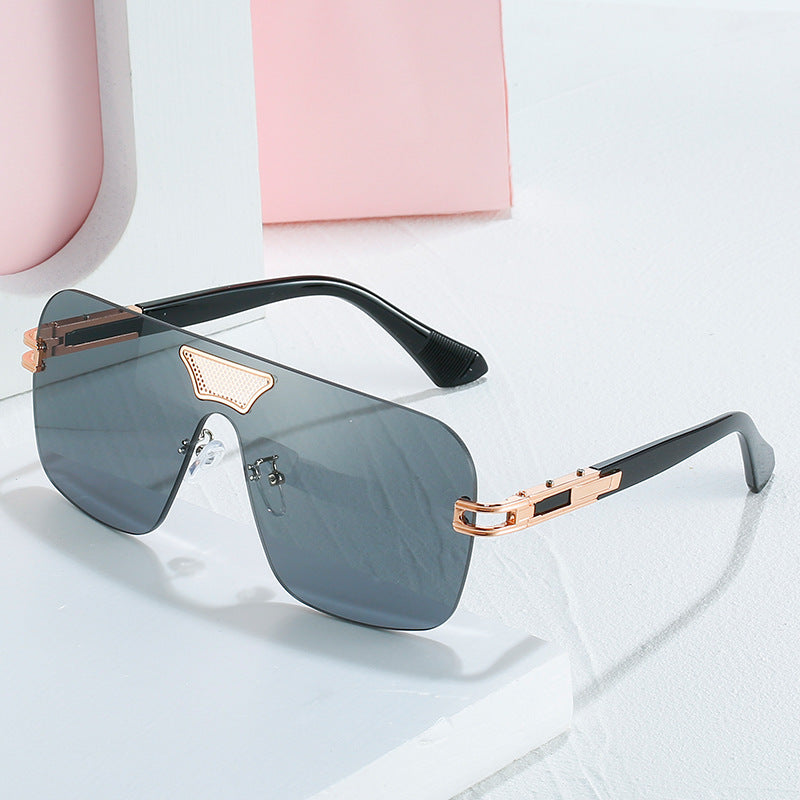 Damen modische Oversized-Sonnenbrille mit speziellem Rahmen und UV-Schutz Brehn