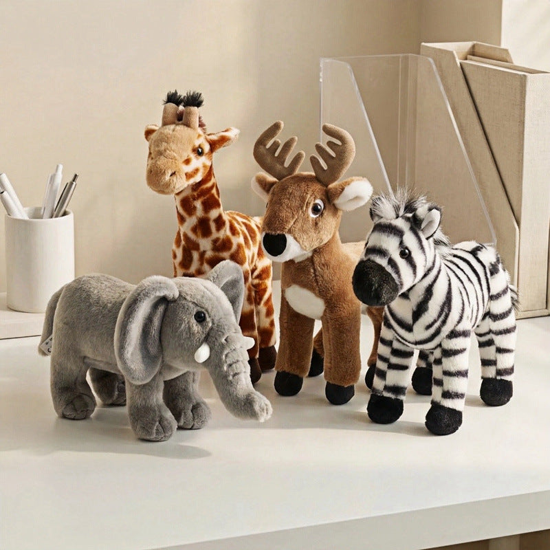 Plüsch Zebra Plüschtier mit weichem gestreiftem Fell und realistischer Mähne Brehn