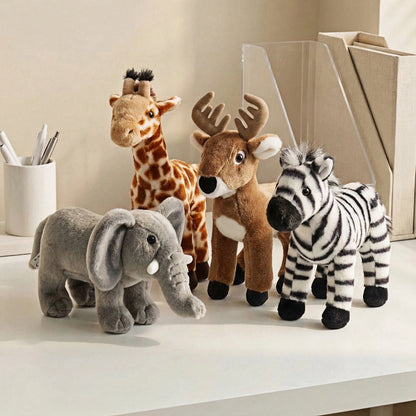 Plüsch Zebra Plüschtier mit weichem gestreiftem Fell und realistischer Mähne Brehn