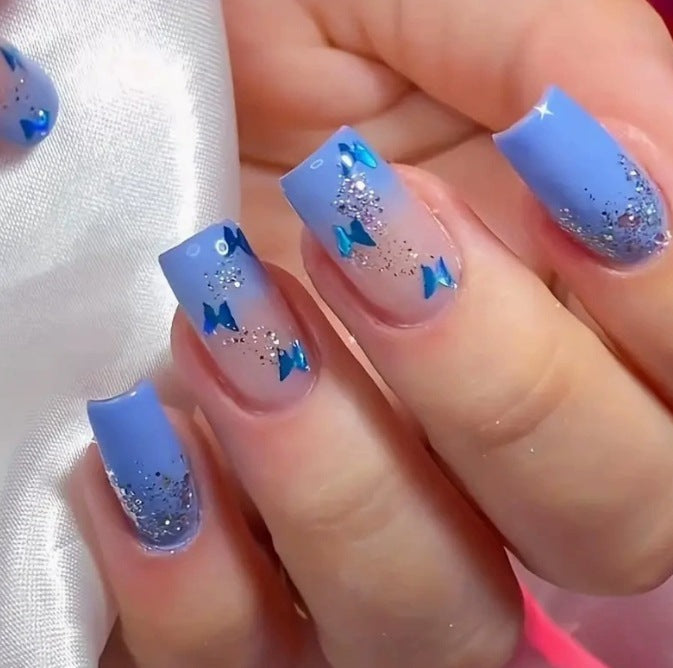 Floral Glitter Acryl Nagelkunst Verbesserungen Brehn