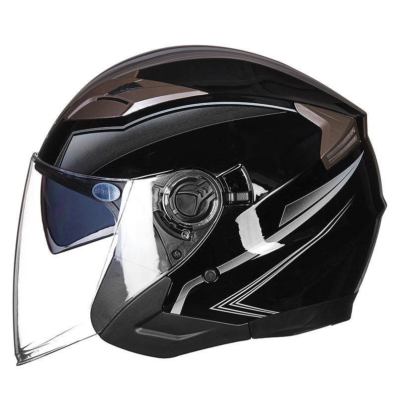 Vollschalen-Motorradhelm mit integriertem Visier Brehn