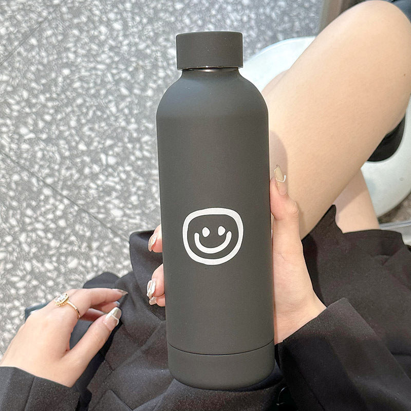 Damen Isolierte Trinkflasche mit lustigem Emoji-Design Brehn