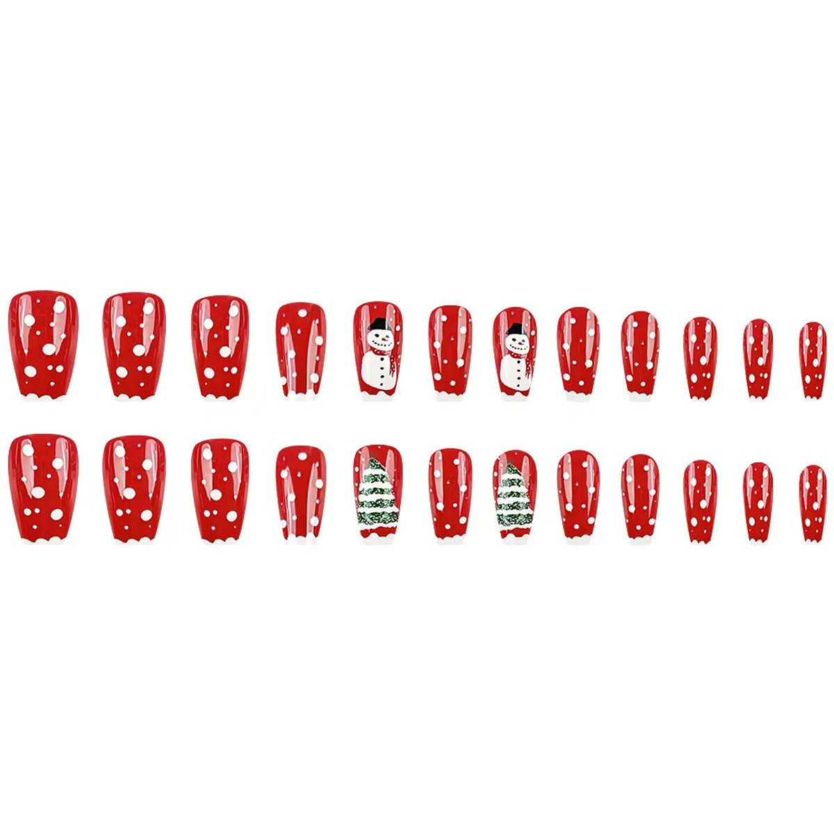 Kunstnagelset mit festlichen Weihnachtsmotiven Brehn
