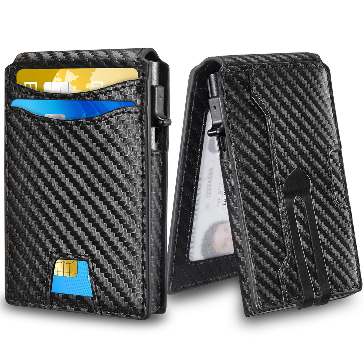 Slim RFID-blockierende Carbonfaser-Kartenhalter Brehn