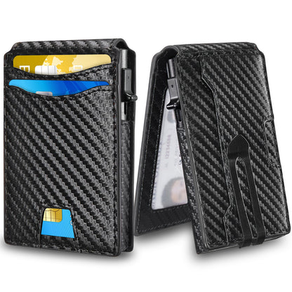 Slim RFID-blockierende Carbonfaser-Kartenhalter Brehn