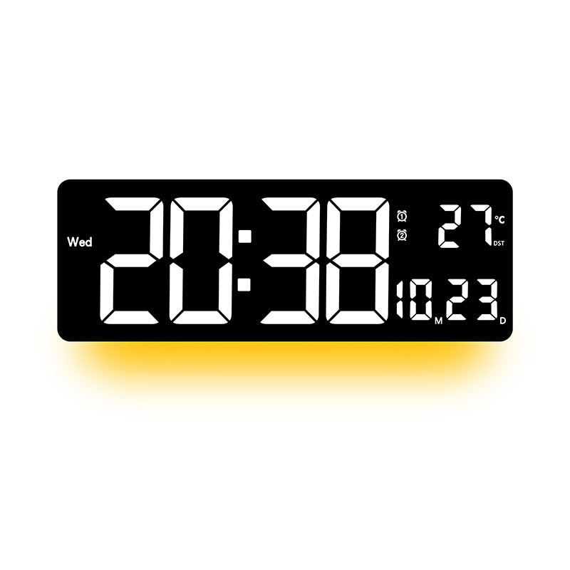Digitale Wanduhr mit mehrfarbigem LED-Display Brehn
