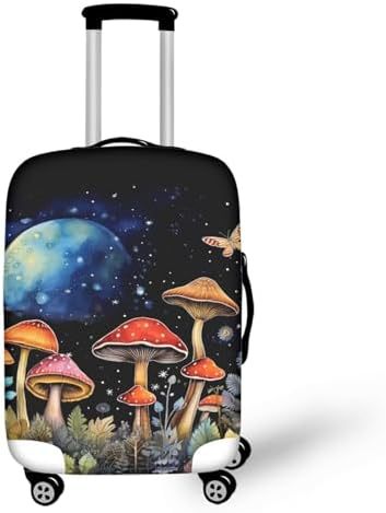 Unisex nan elastische Kofferhülle mit Pferde- und Sonnenblumenmotiv, dehnbarer Stretchschutz für Hartschalen-Trolley mit Reißverschluss Brehn