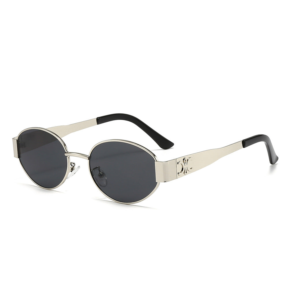 Damen Designer-Sonnenbrille mit elegantem ovalem Rahmen und einzigartigen Akzenten Brehn
