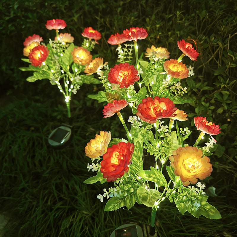 Solar Gartenstecker Künstliche Blume LED Wegdekoration Brehn