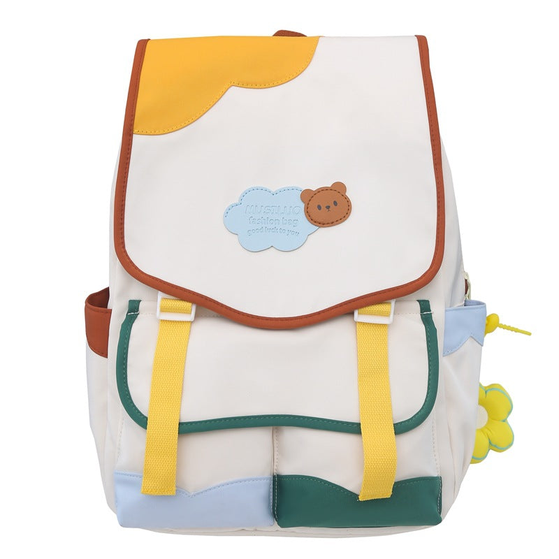 Lässiger floral akzent schulrucksack Brehn