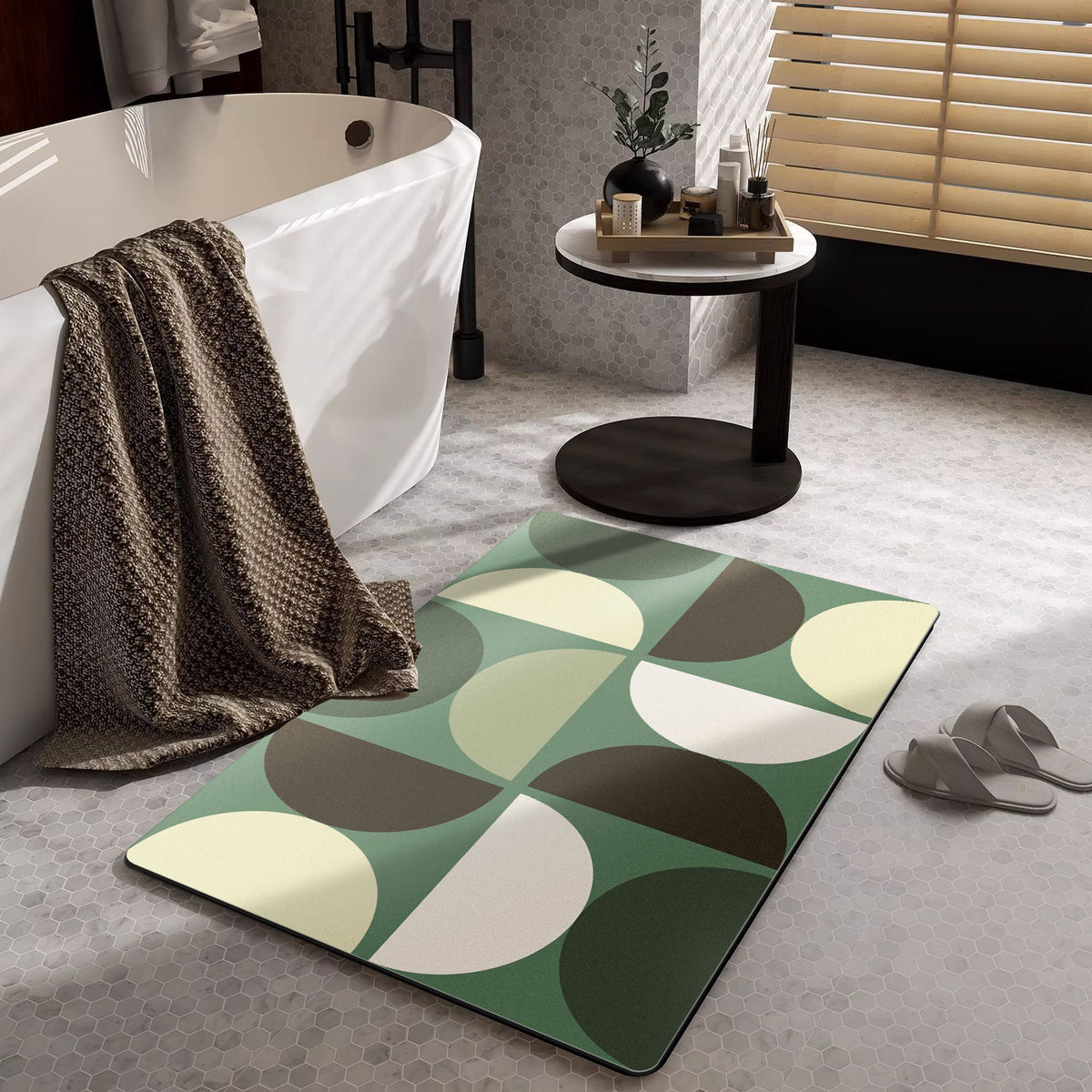 Moderne geometrische Badezimmermatte