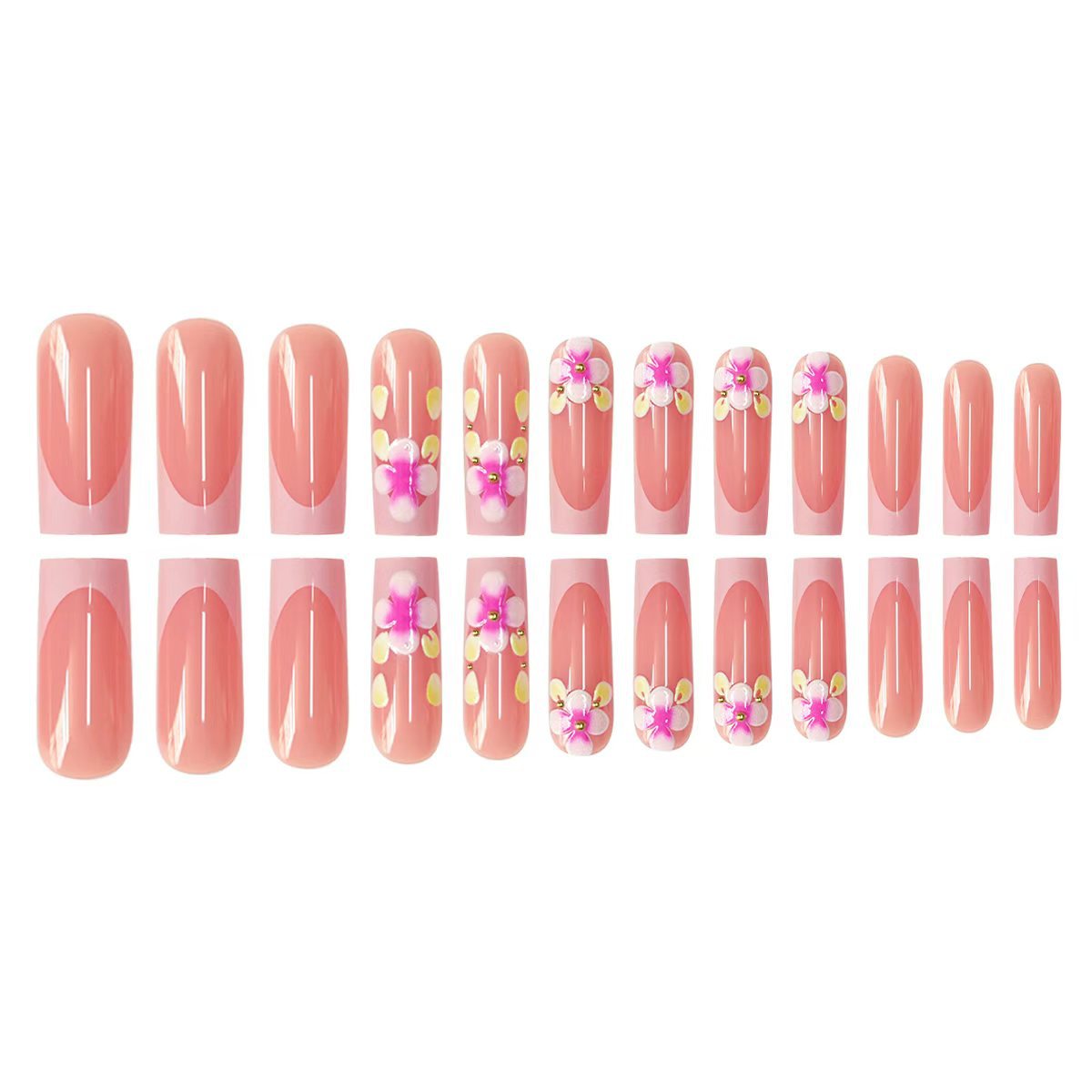 Florales Nageldesign-Extensions Brehn