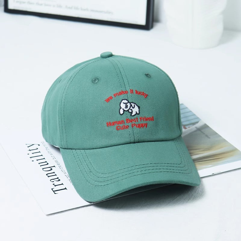 Damen Bestickte Welpen-themed Baseballcap Brehn