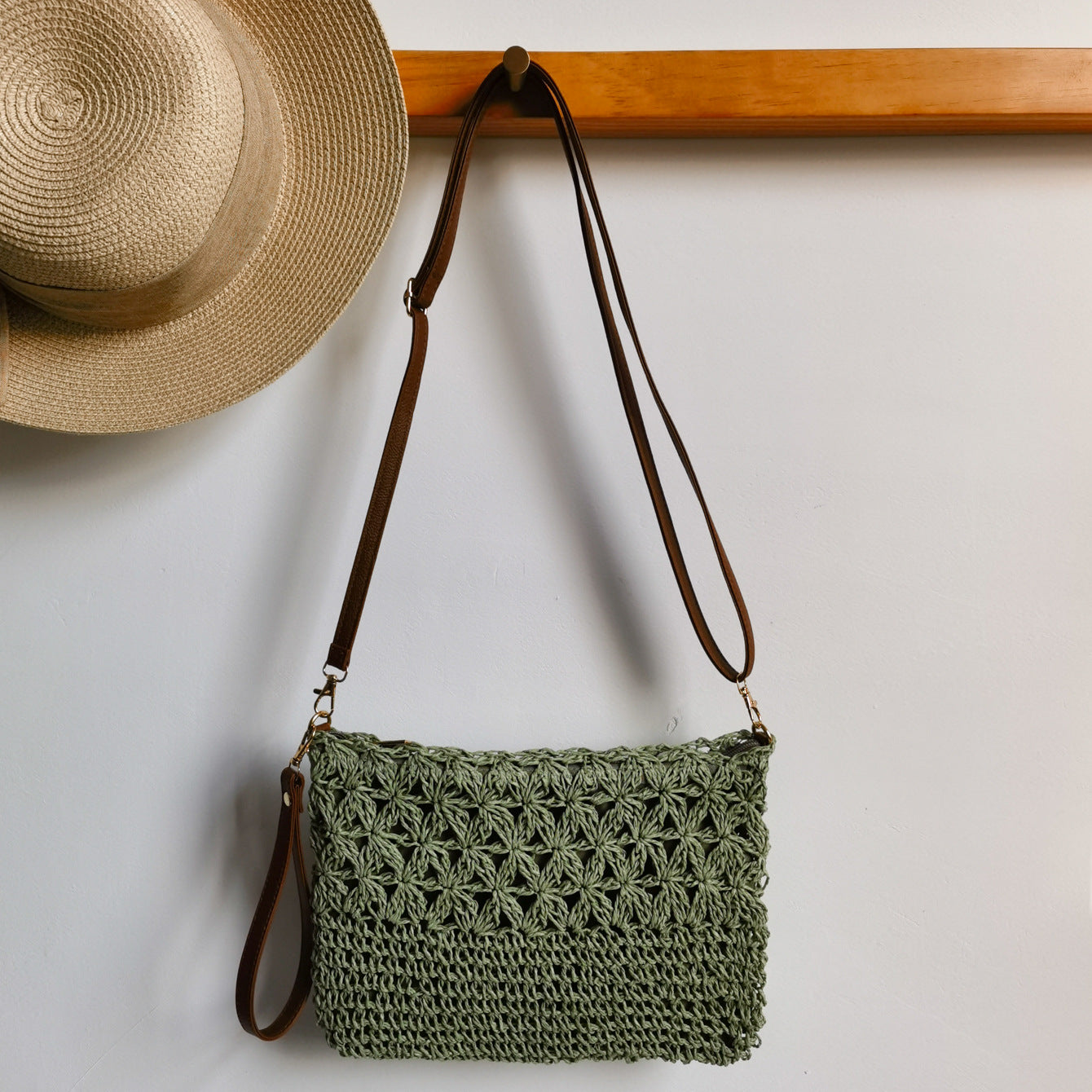 Handgefertigte Makramee Clutch Brehn