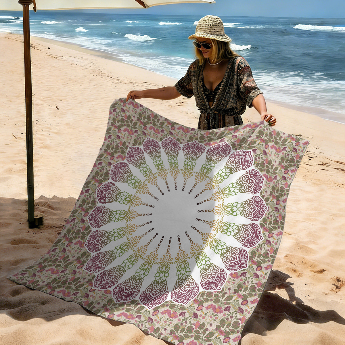 Mandala Design Strandmatte Brehn