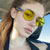 Damen hexagonale Sonnenbrille mit elegantem Metallrahmen und UV-Schutz Brehn