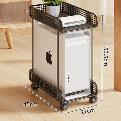 Rolling Mesh CPU Tower Stand mit verriegelbaren Rollen