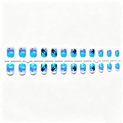 Tropischer Sonnenuntergang Nail Art Set