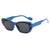 Damen geometrische Designer-Sonnenbrille mit markantem Rahmen Brehn